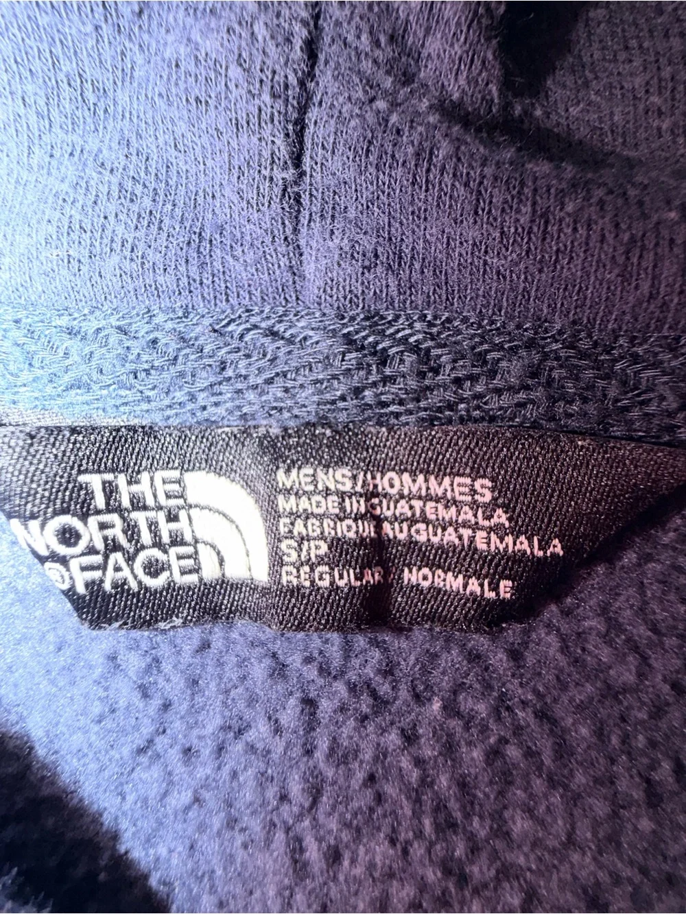 The North Face Navy Pullover Hoodie with White Logo